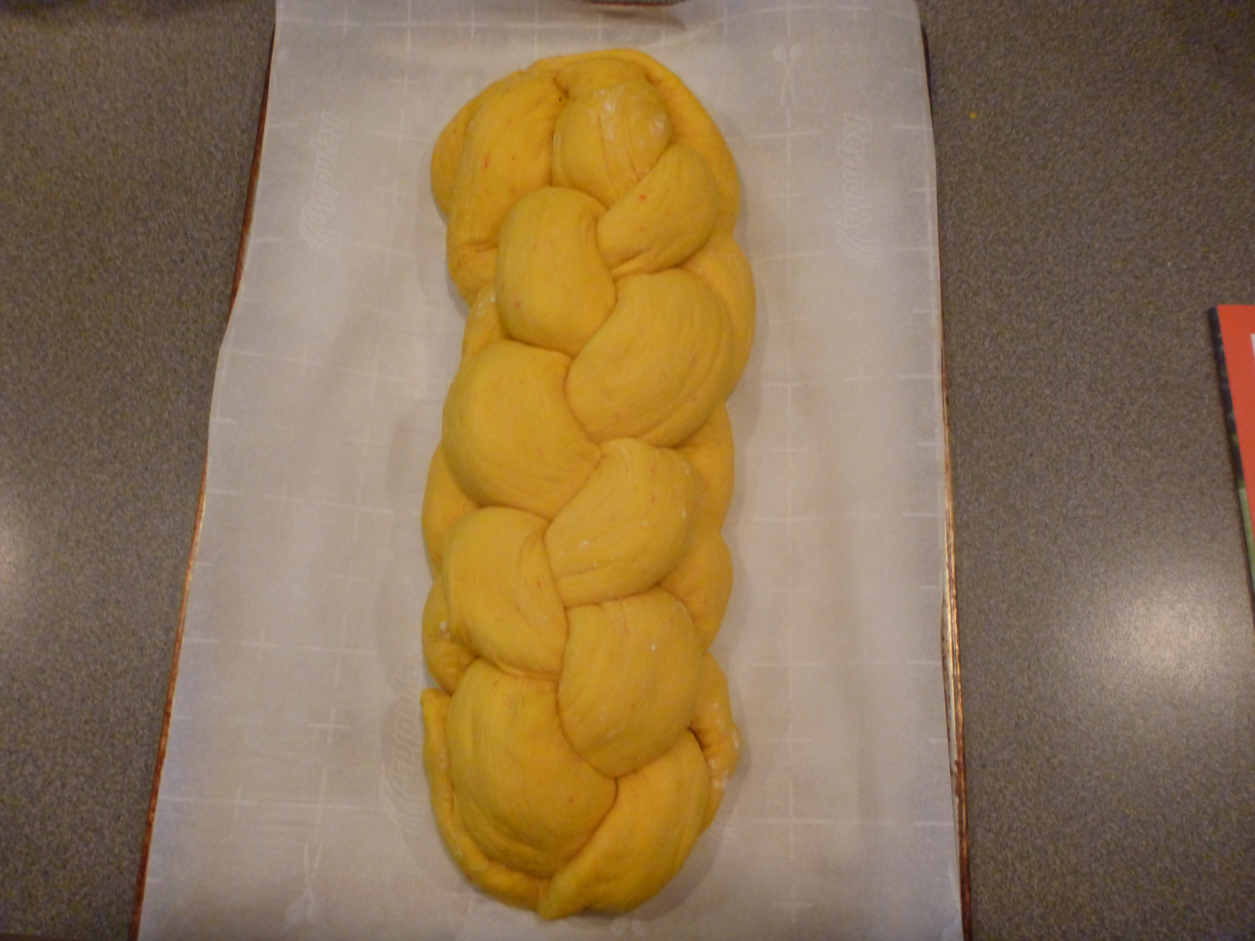 Braided Saffron Challah Bread