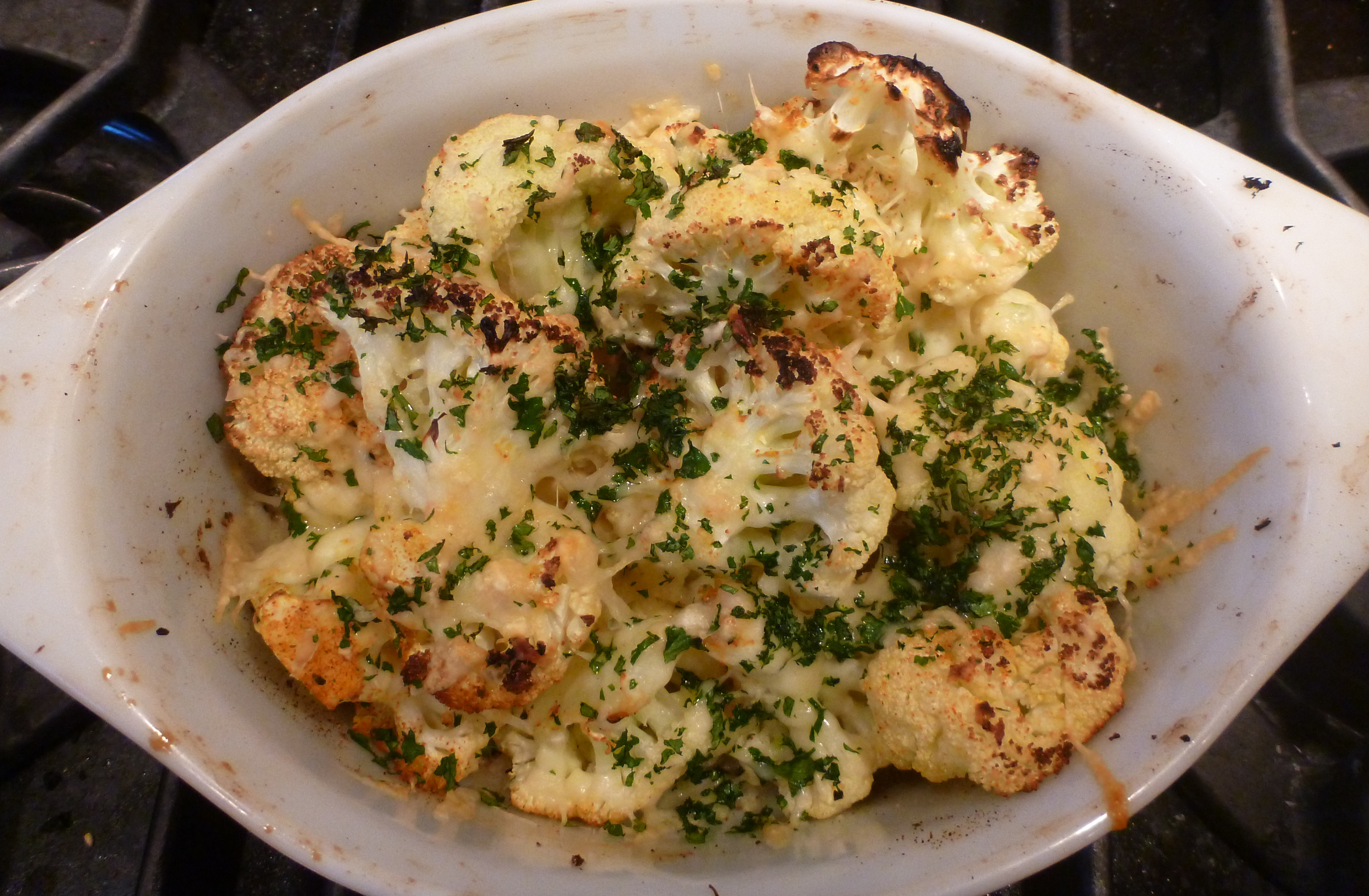 Roasted Cauliflower With Garlic