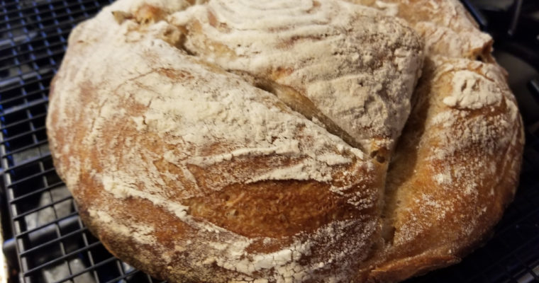 Sourdough Bread Baked on the Grill