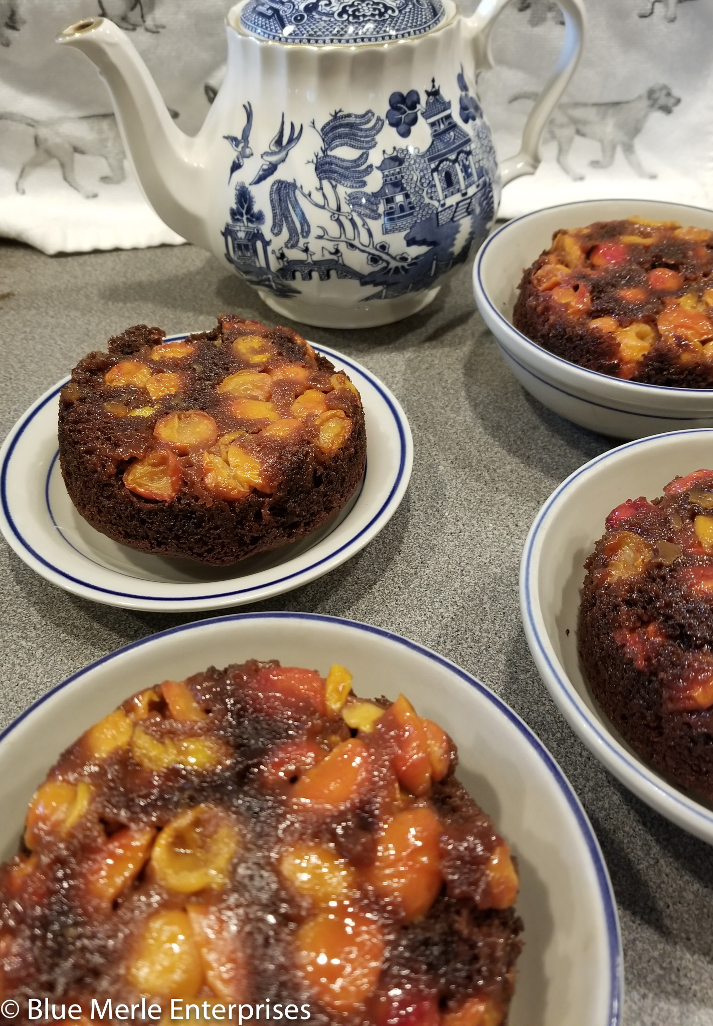 Sour Cherry Black Forest Upside-Down Cakes